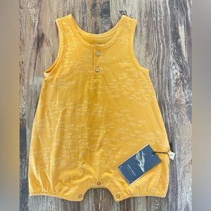 Red caribou onesie dandelion yellow sleeveless onesie for 6-9 months